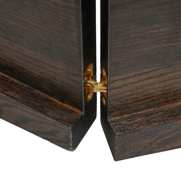 bordplade til badeværelse 140x50x(2-4) cm massivt træ mørkebrun