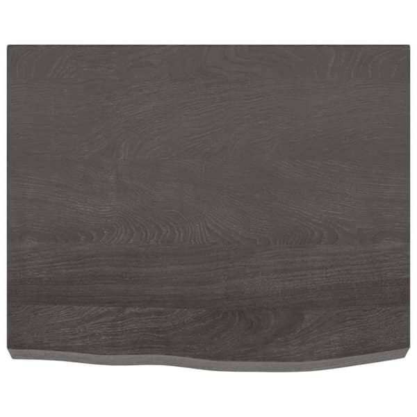 Pöytälevy tummanruskea 60x50x(2-6) cm käsitelty täystammi