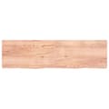 Pikkukuva 3 / 10: Pöytälevy vaaleanruskea 220x60x(2-6) cm käsitelty täystammi