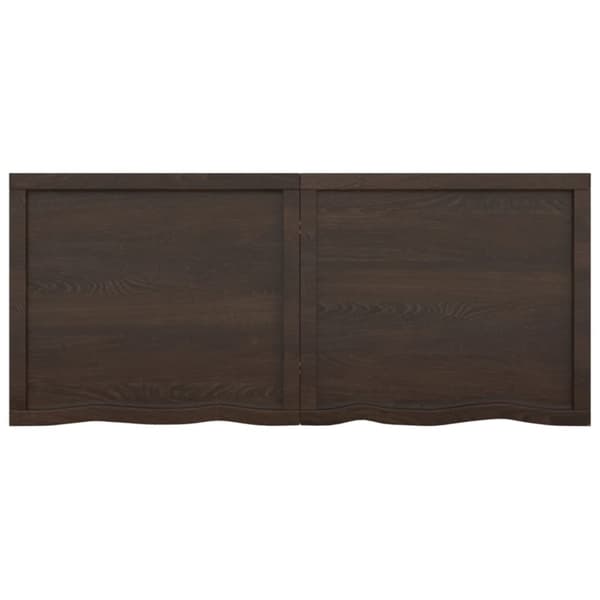 Bordsskiva mörkbrun 140x60x(2-4) cm behandlad massiv ek