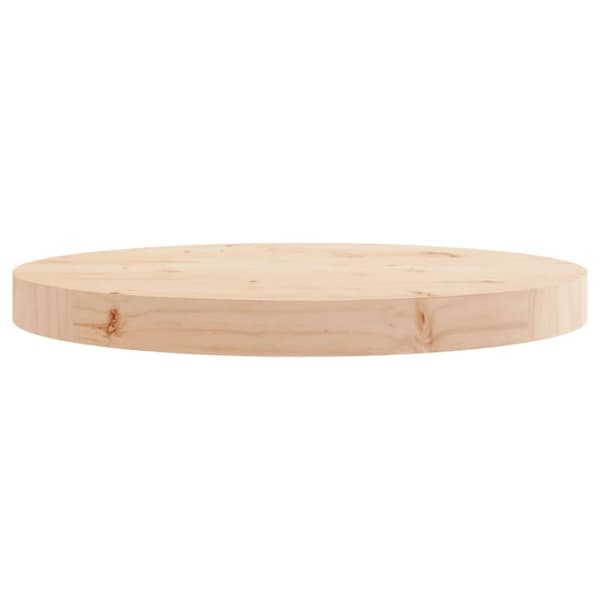 bordplade Ø40x3 cm rund massivt fyrretræ