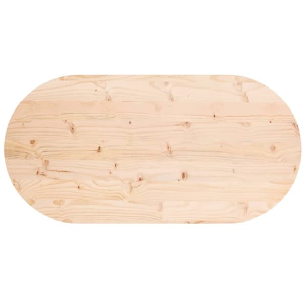 Bordsskiva 110x55x2,5 cm oval massiv furu