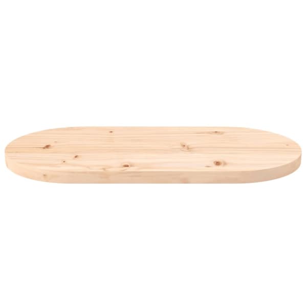 Bordsskiva 80x40x2,5 cm oval massiv furu
