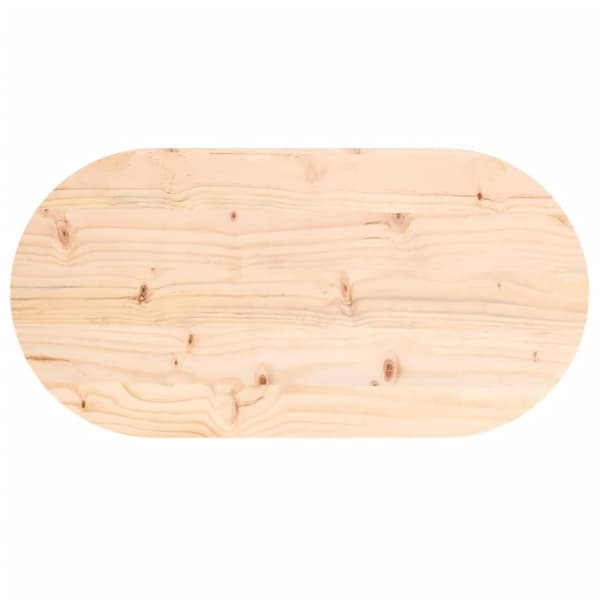 Bordsskiva 80x40x2,5 cm oval massiv furu