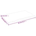 Miniatyrbillede 6 af 6: bordplade 80x50x2 cm behandlet massivt eg lysebrun
