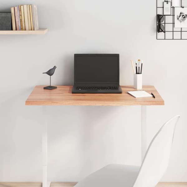 bordplade 80x50x2 cm behandlet massivt eg lysebrun