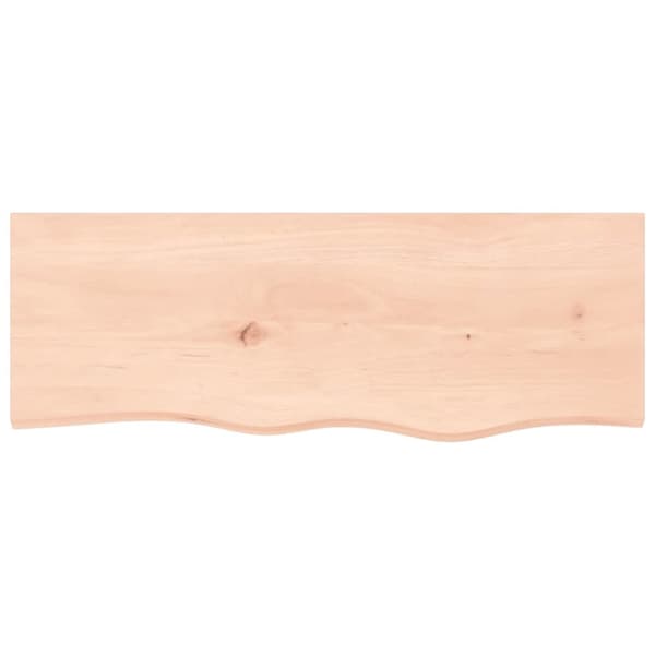 bordplade til badeværelse 80x30x(2-6) cm massivt træ ubehandlet