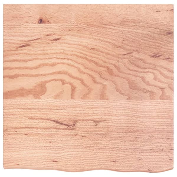 Bordsskiva ljusbrun 60x60x2 cm behandlad massiv ek