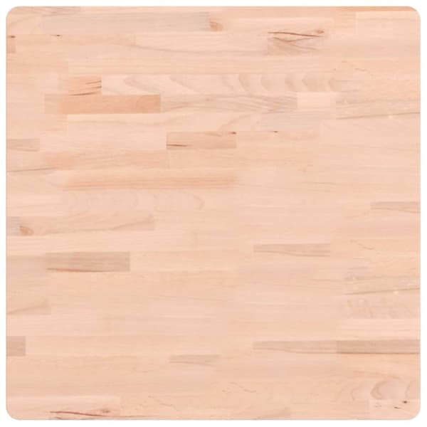 bordplade 60x60x2,5 cm firkantet massivt bøgetræ