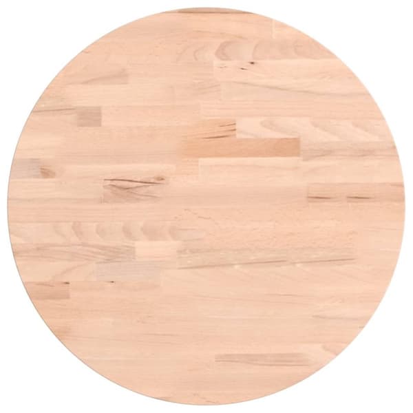 bordplade Ø40x2,5 cm rund massivt bøgetræ