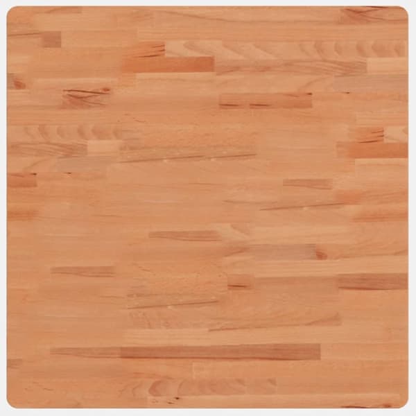 bordplade 70x70x2,5 cm firkantet massivt bøgetræ