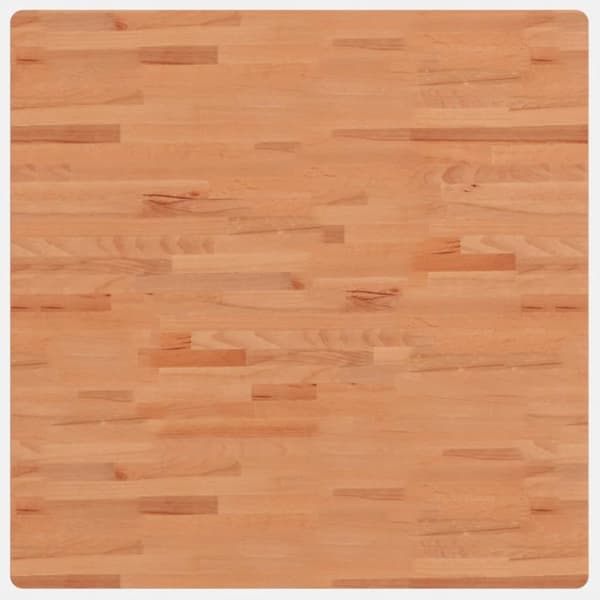 bordplade 90x90x2,5 cm firkantet massivt bøgetræ