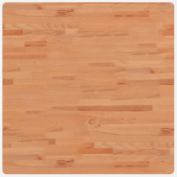 Bordsskiva 80x80x4 cm fyrkantig massivt bokträ