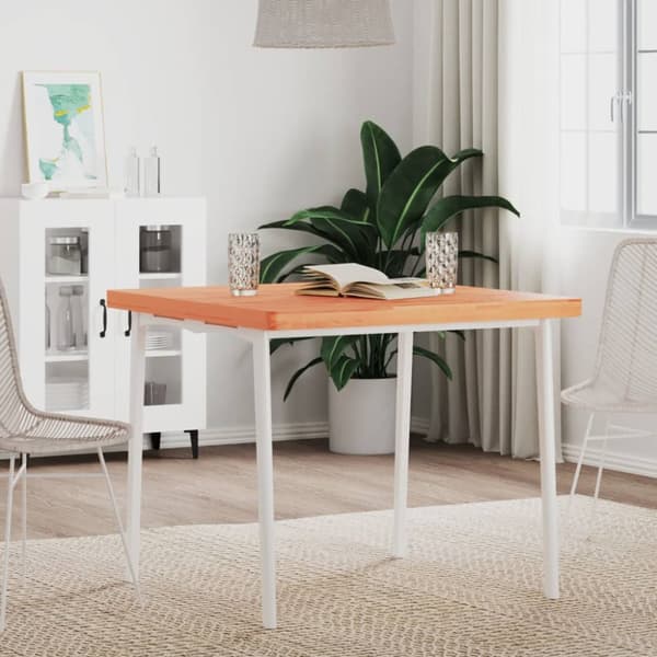 Bordsskiva 80x80x4 cm fyrkantig massivt bokträ