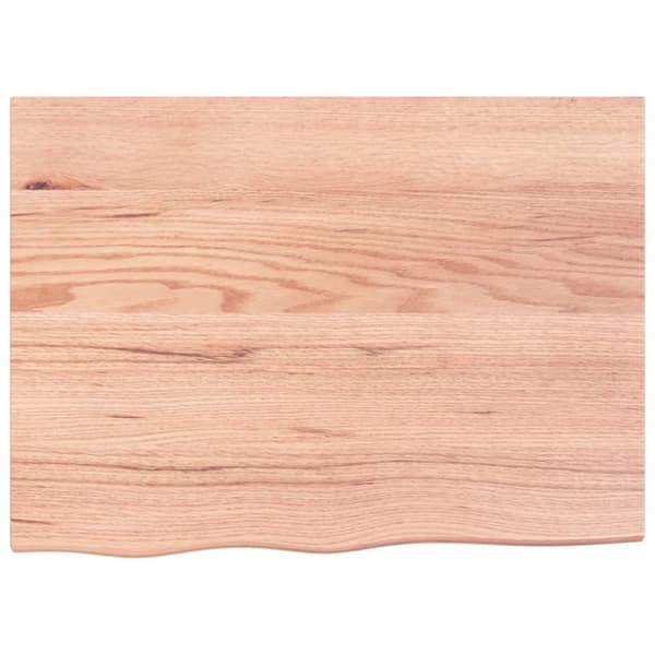 Pöytälevy vaaleanruskea 80x60x2 cm käsitelty täystammi