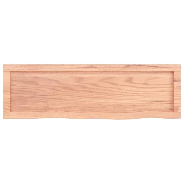Bänkskiva badrum ljusbrun 100x30x(2-4) cm behandlat massivt trä