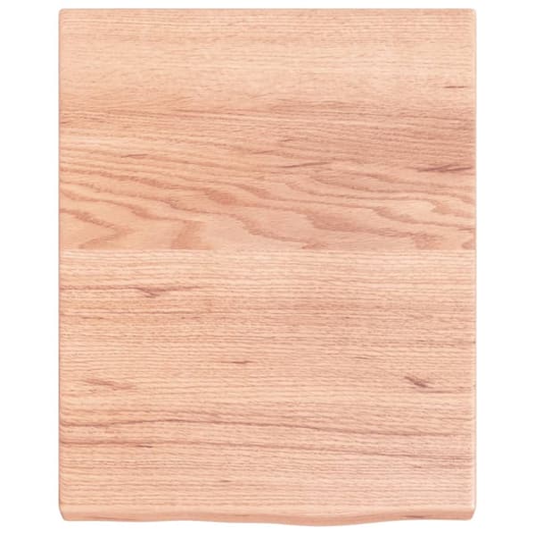 Bänkskiva badrum ljusbrun 40x50x(2-4) cm behandlat massivt trä