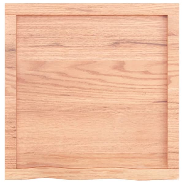 Bänkskiva badrum ljusbrun 60x60x(2-4) cm behandlat massivt trä