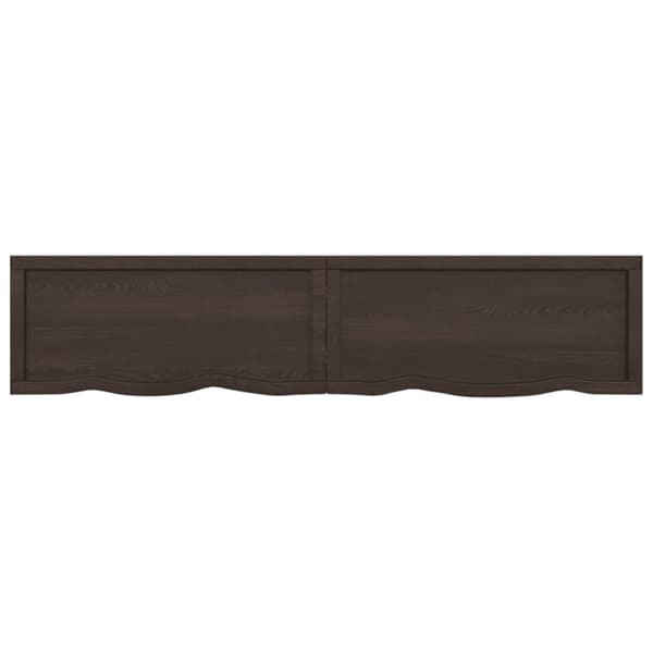 Kylpyhuoneen työtaso t.ruskea 180x40x(2-6)cm käsitelty täyspuu