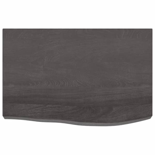 Bordsskiva mörkbrun 60x40x(2-6) cm behandlad massiv ek