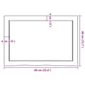 Miniatyrbild 9 av 9: Bordsskiva mörkbrun 60x40x(2-6) cm behandlad massiv ek