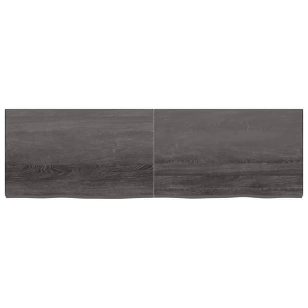 Bordsskiva mörkbrun 200x60x(2-6) cm behandlad massiv ek