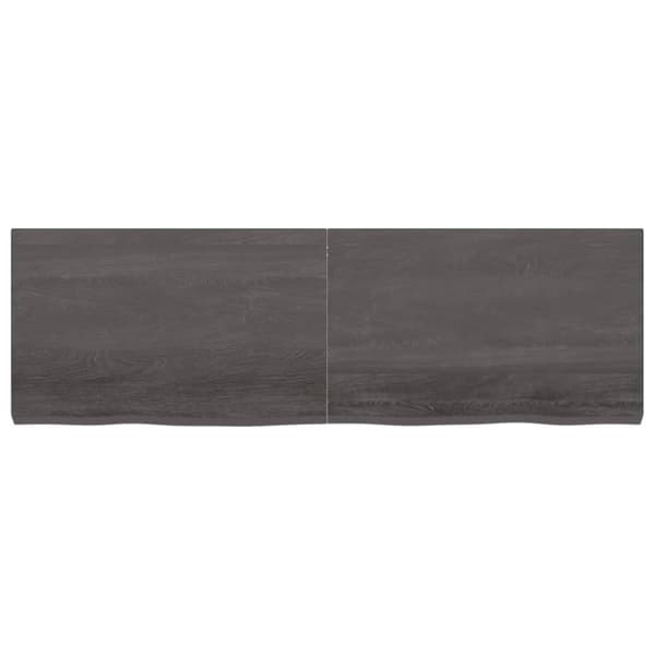 Bordsskiva mörkbrun 160x50x(2-6) cm behandlad massiv ek