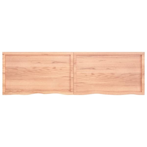 Bordsskiva ljusbrun 200x60x(2-6) cm behandlad massiv ek