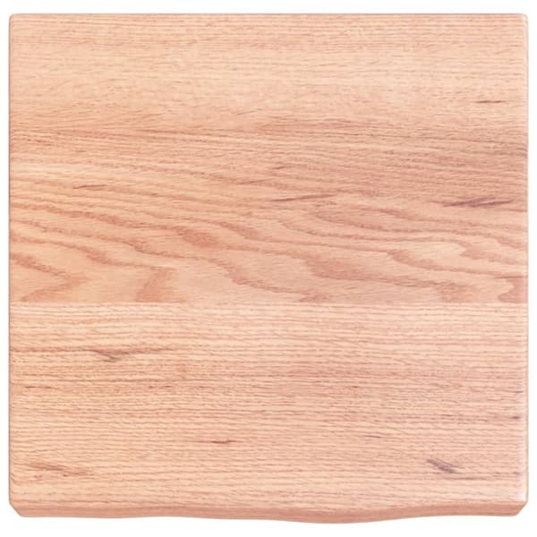 bordplade til badeværelse 40x40x(2-6) cm massivt træ lysebrun