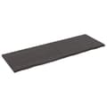 Miniatyrbillede 2 af 10: bordplade 180x60x(2-4) cm behandlet massivt egetræ mørkebrun