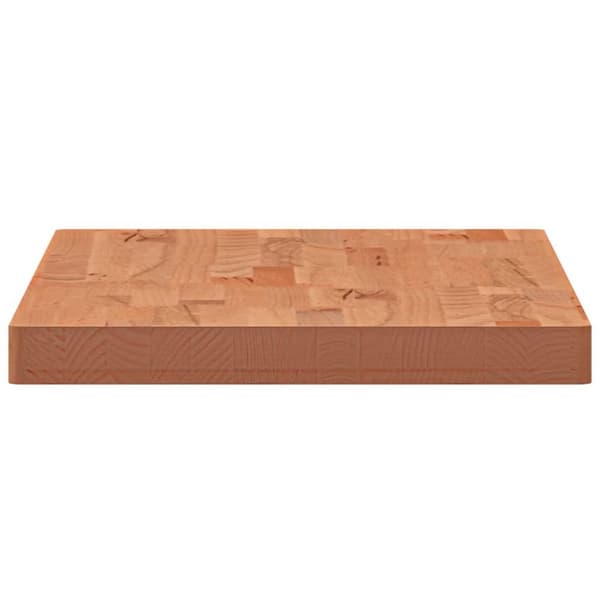 Bänkskiva för badrum 100x50x4 cm massivt bokträ