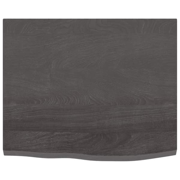 Bänkskiva för badrum mörkbrun 60x50x2 cm behandlat massivt trä