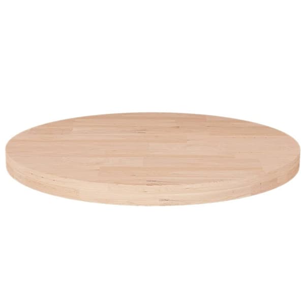 Rund bordsskiva Ø40x2,5 cm obehandlat massiv ek