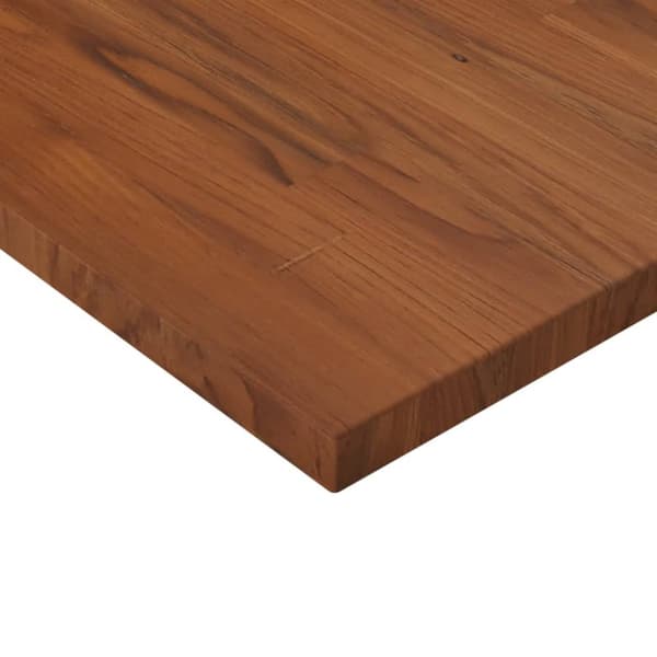 Bänkskiva för badrum mörkbrun 60x40x2,5cm behandlat massivt trä