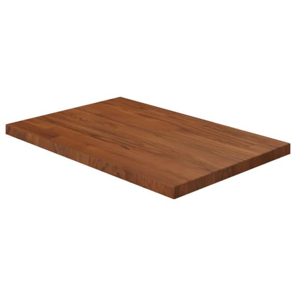 Bänkskiva för badrum mörkbrun 60x40x2,5cm behandlat massivt trä