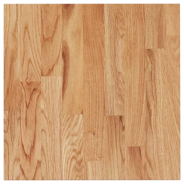firkantet bordplade 50x50x1,5 cm behandlet massivt eg lysebrun