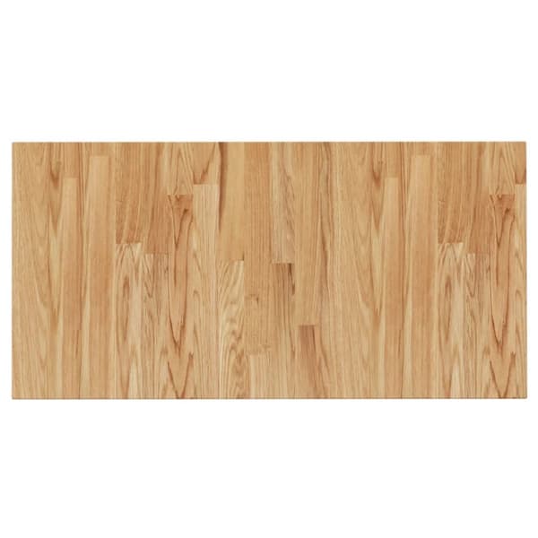 bordplade til badeværelse 80x40x1,5 cm massivt træ lysebrun