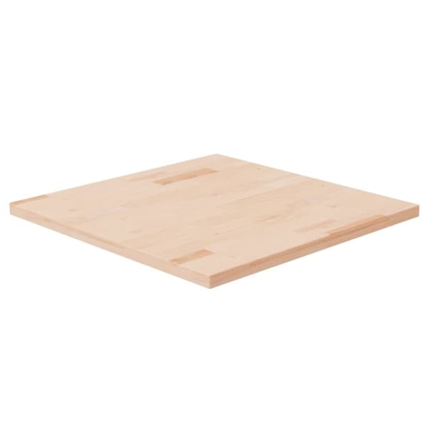 firkantet bordplade 60x60x2,5 cm ubehandlet massivt egetræ