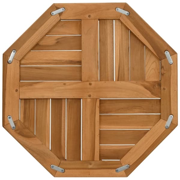 vidaXL Bordsskiva 50x50x2,5 cm åttakantig massiv teak
