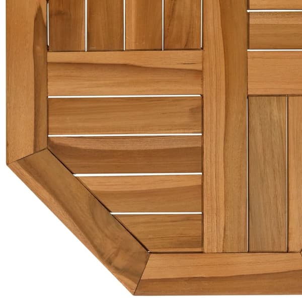 vidaXL Bordsskiva 50x50x2,5 cm åttakantig massiv teak