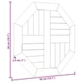 Miniatyrbild 6 av 7: vidaXL Bordsskiva 50x50x2,5 cm åttakantig massiv teak