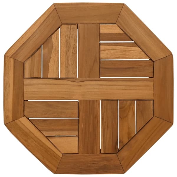 vidaXL Bordplate 40x40x2,5 cm åttekantet heltre teak