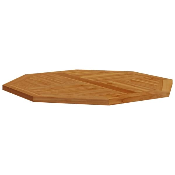 vidaXL bordplade 90x90x2,5 cm ottekantet massivt teaktræ