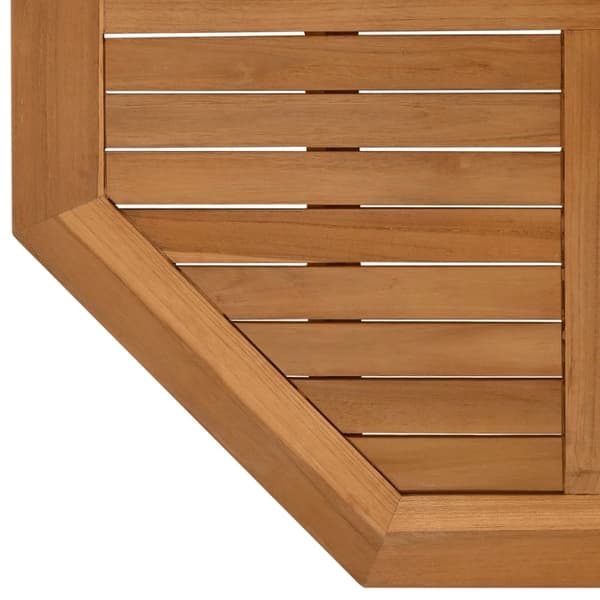 vidaXL Bordplate 90x90x2,5 cm åttekantet heltre teak