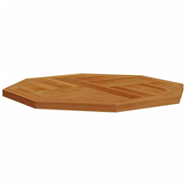 vidaXL Bordplate 70x70x2,5 cm åttekantet heltre teak