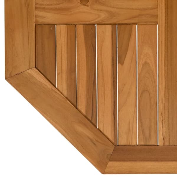 vidaXL Bordplate 70x70x2,5 cm åttekantet heltre teak