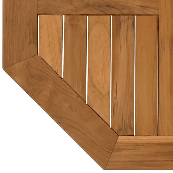vidaXL Bordplate 60x60x2,5 cm åttekantet heltre teak