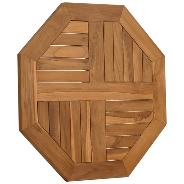 vidaXL Bordplate 60x60x2,5 cm åttekantet heltre teak