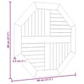 Miniatyrbilde 8 av 8: vidaXL Bordplate 80x80x2,5 cm åttekantet heltre teak