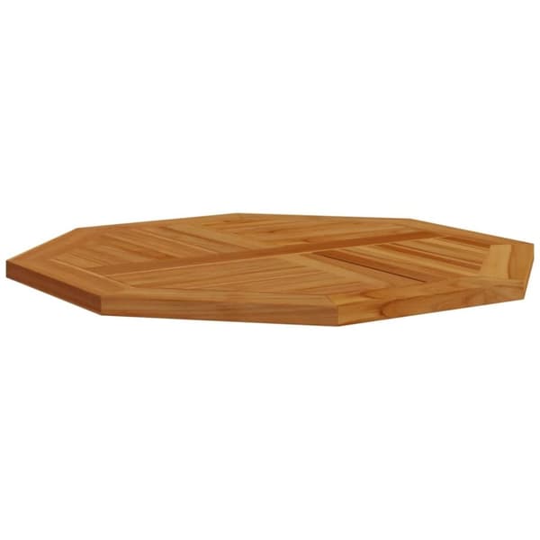 vidaXL bordplade 80x80x2,5 cm ottekantet massivt teaktræ